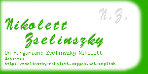 nikolett zselinszky business card